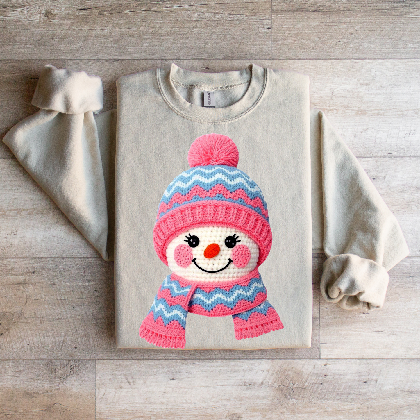 Pink Snowman Sweatshirt