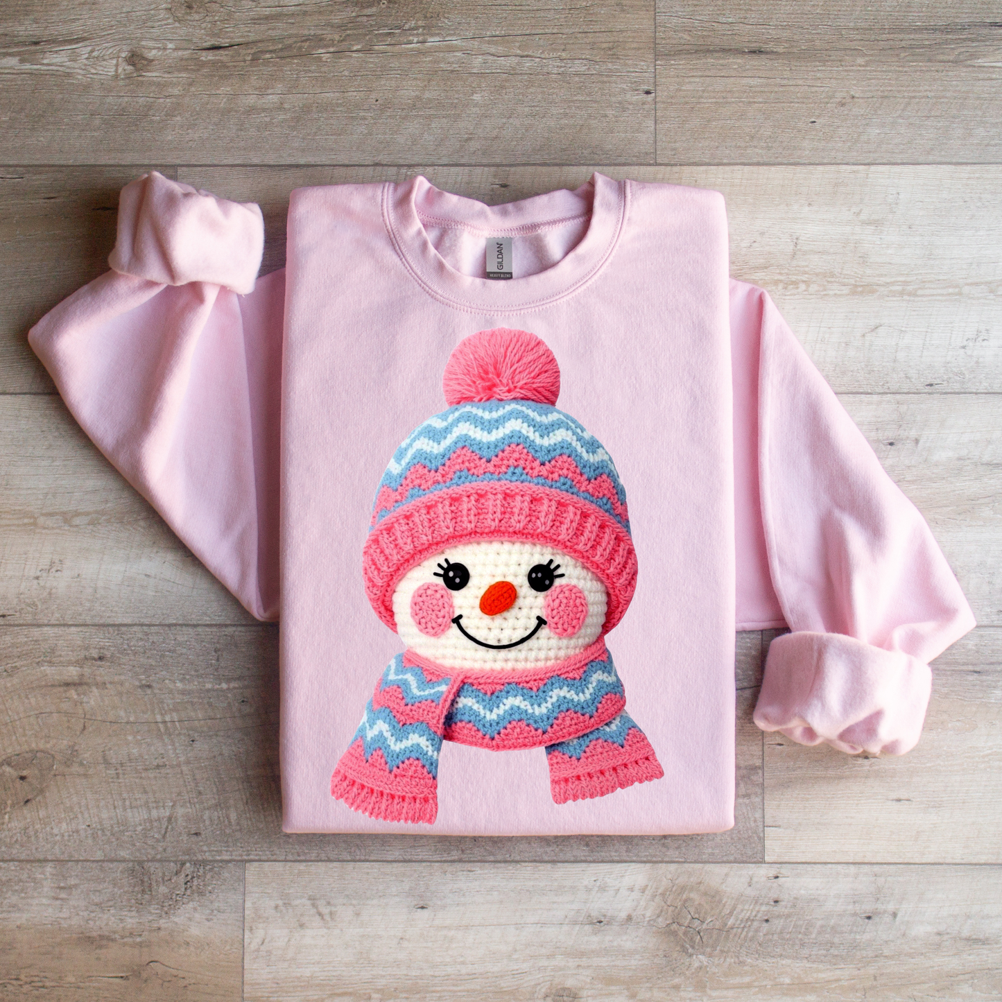 Pink Snowman Sweatshirt