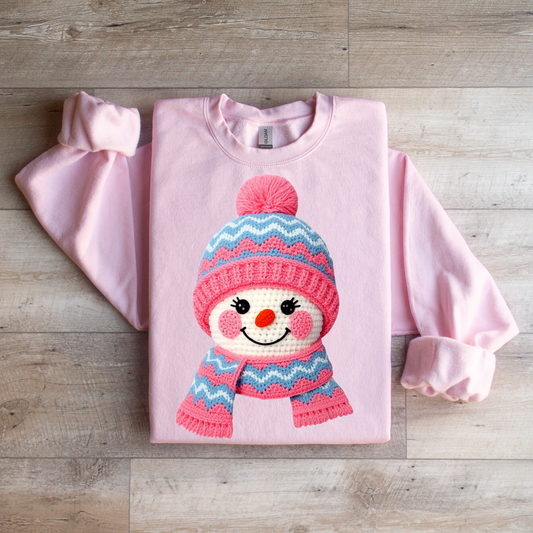 Pink Snowman Sweatshirt