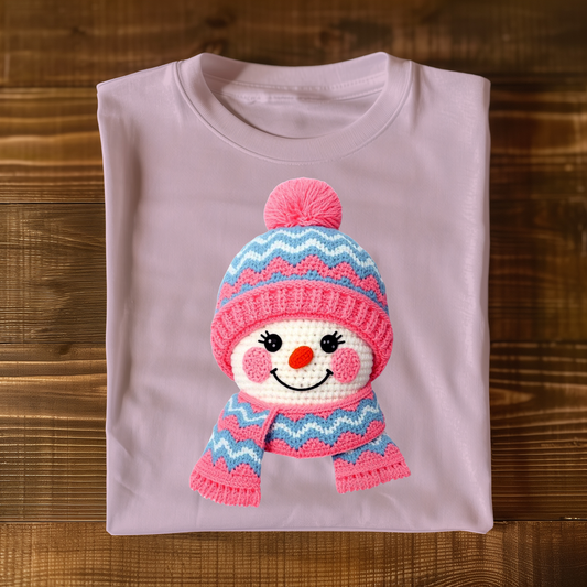 Pink Snowman T-shirt