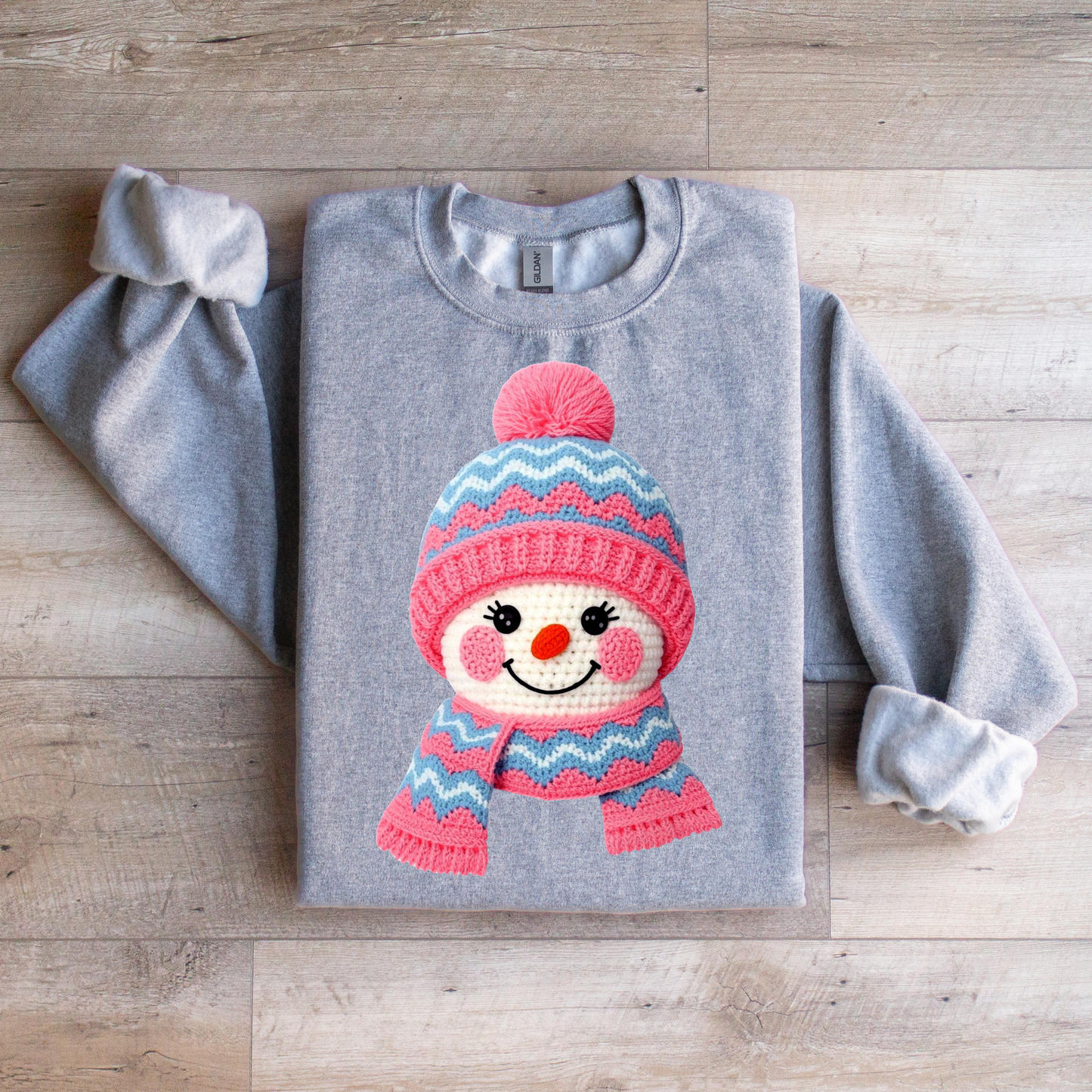 Pink Snowman Sweatshirt