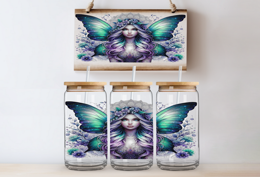 Teal & Purple Butterfly Girl