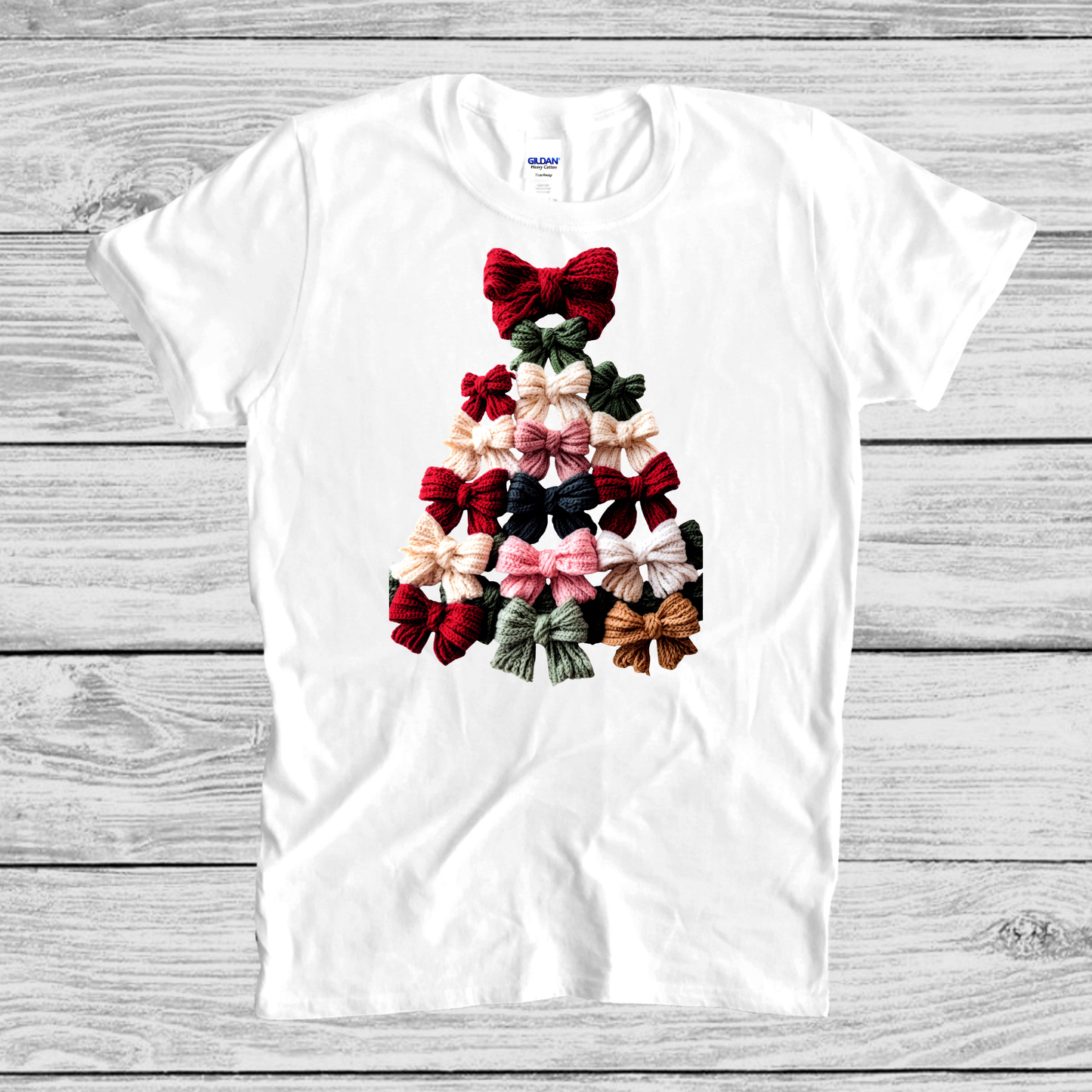 Christmas Bow Tree T-shirt