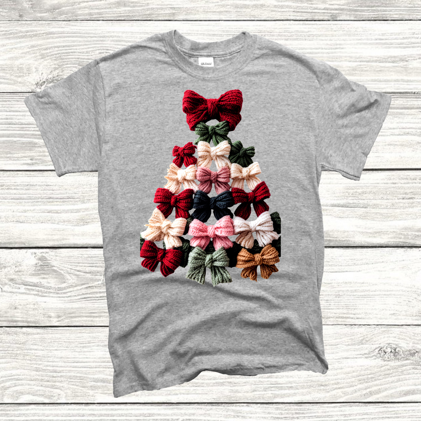 Christmas Bow Tree T-shirt