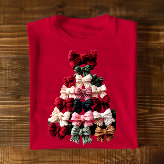 Christmas Bow Tree T-shirt