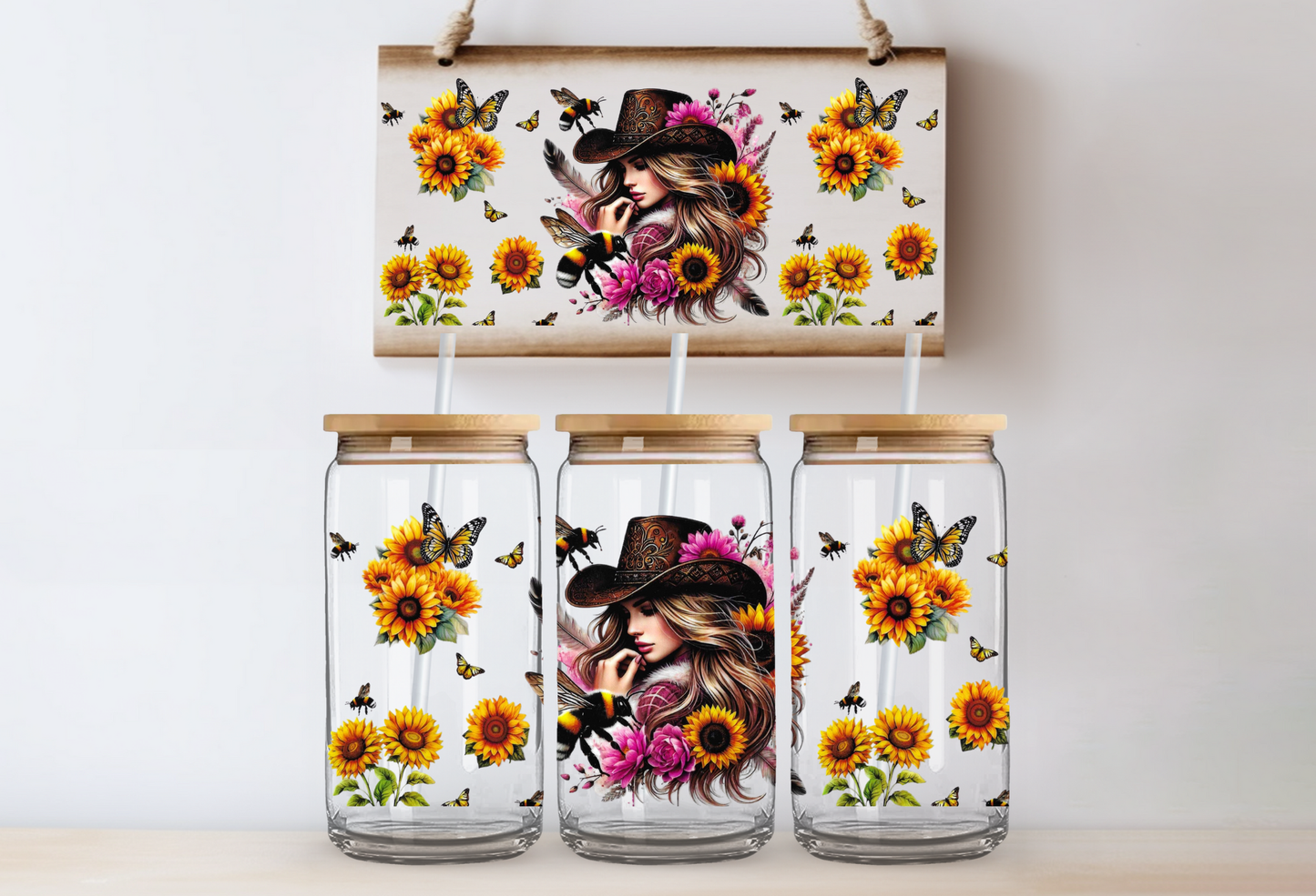 Cowgirl & Sunflowers