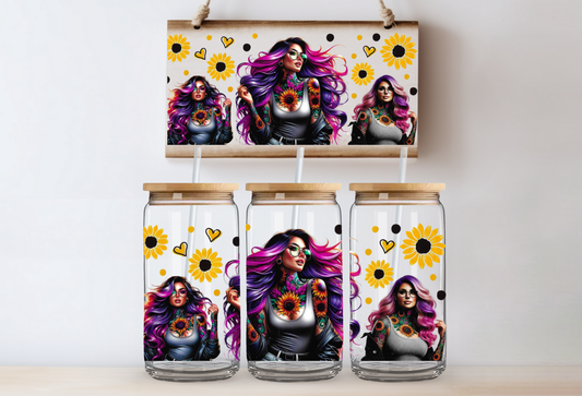 Girl with Pink & Purple Hair