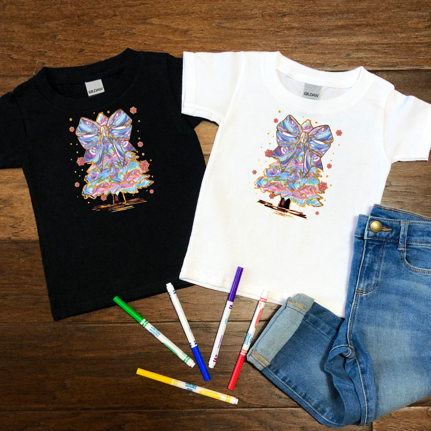 Colorful Christmas Tree Kids T-shirt