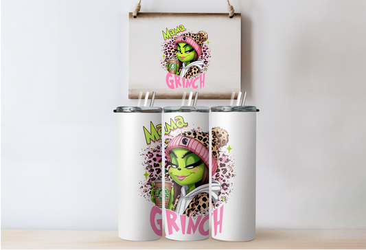 Pink Grinchy Mama Tumbler