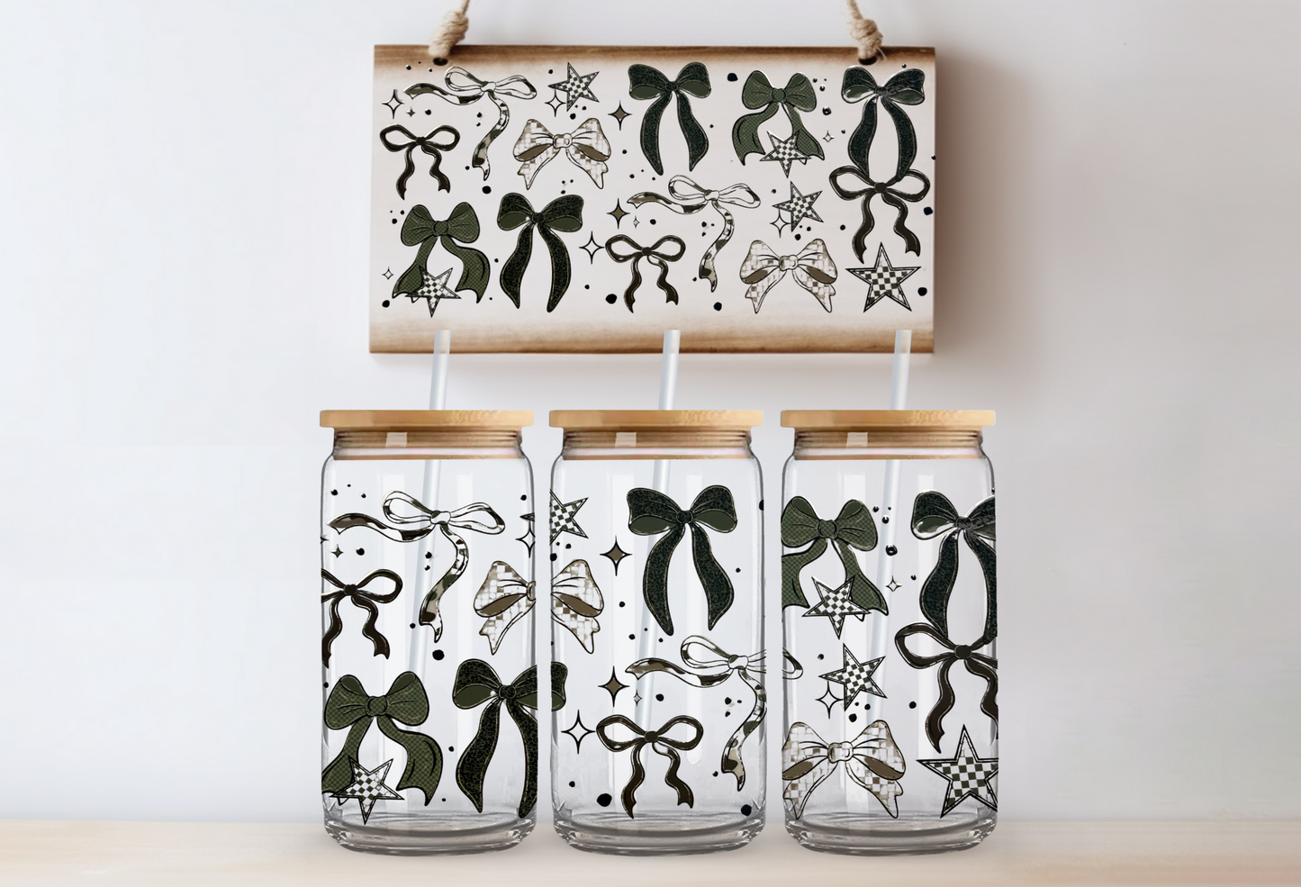 Army Green Bows - E25