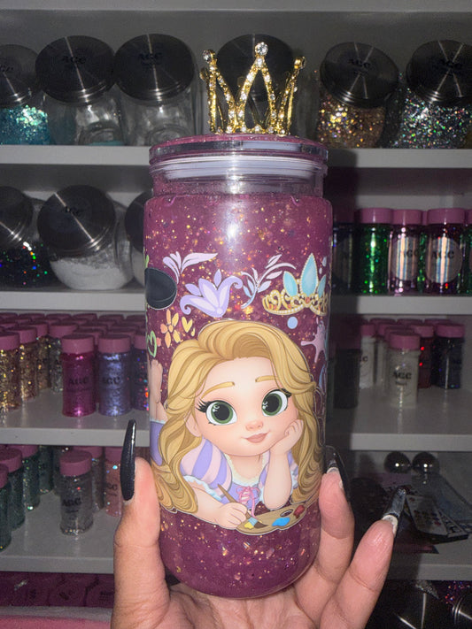 Princess Rapunzel Glitter Snow Globe