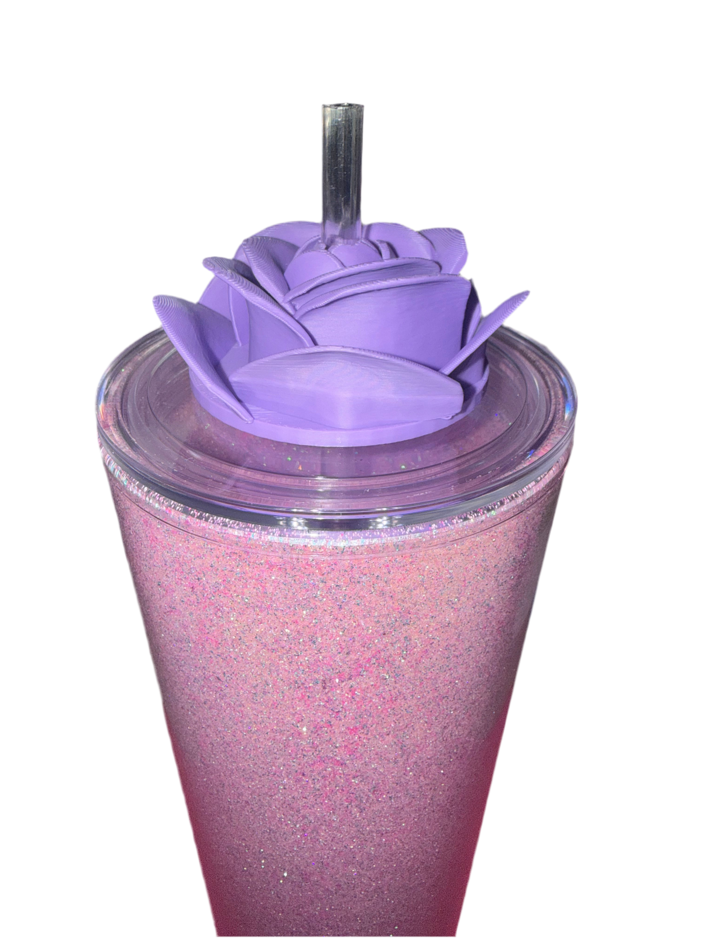 Purple Rose 3D Lid Topper (24oz only)