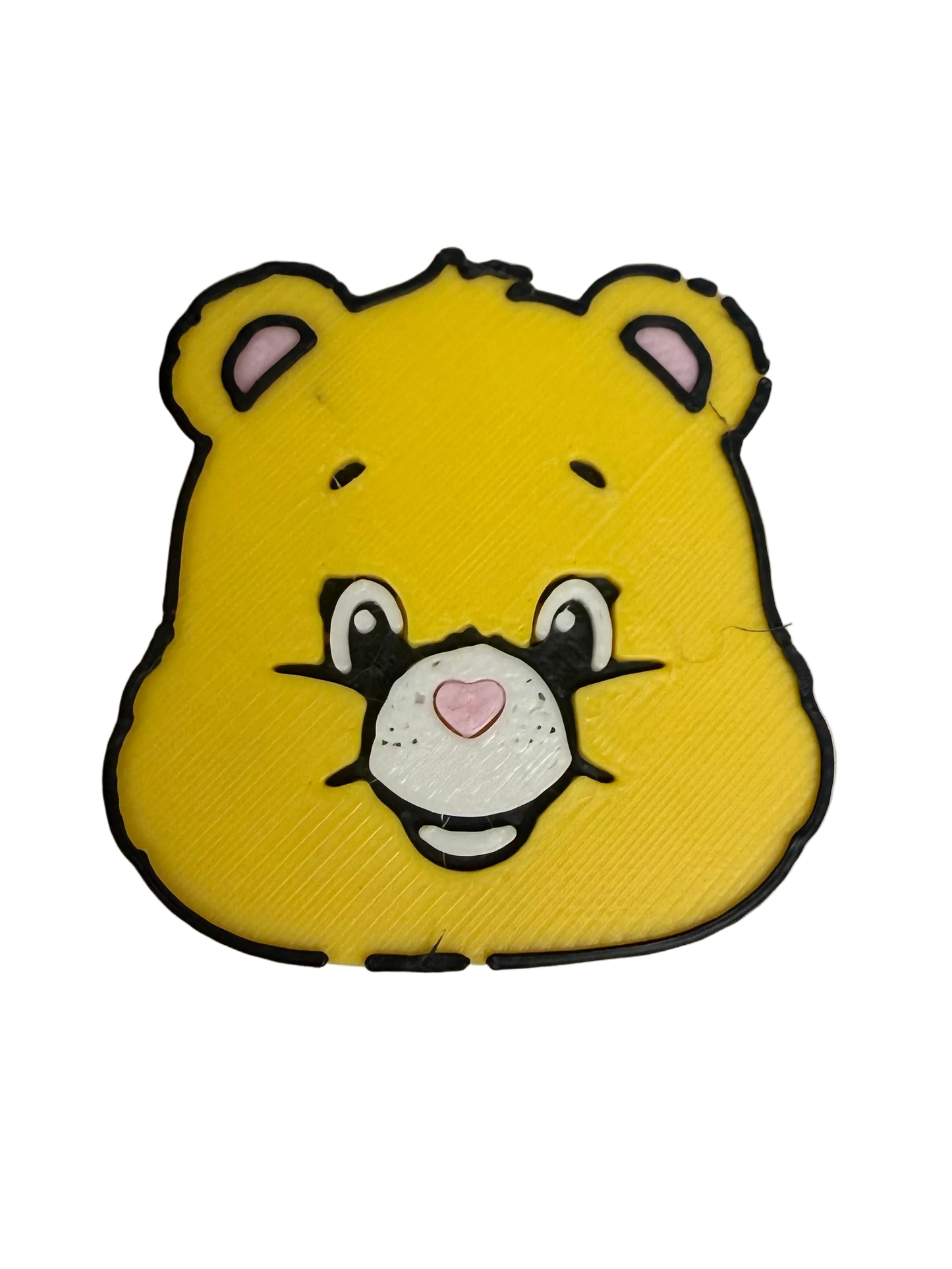 Yellow Care Bear 3D Straw Topper