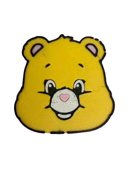 Yellow Care Bear 3D Straw Topper