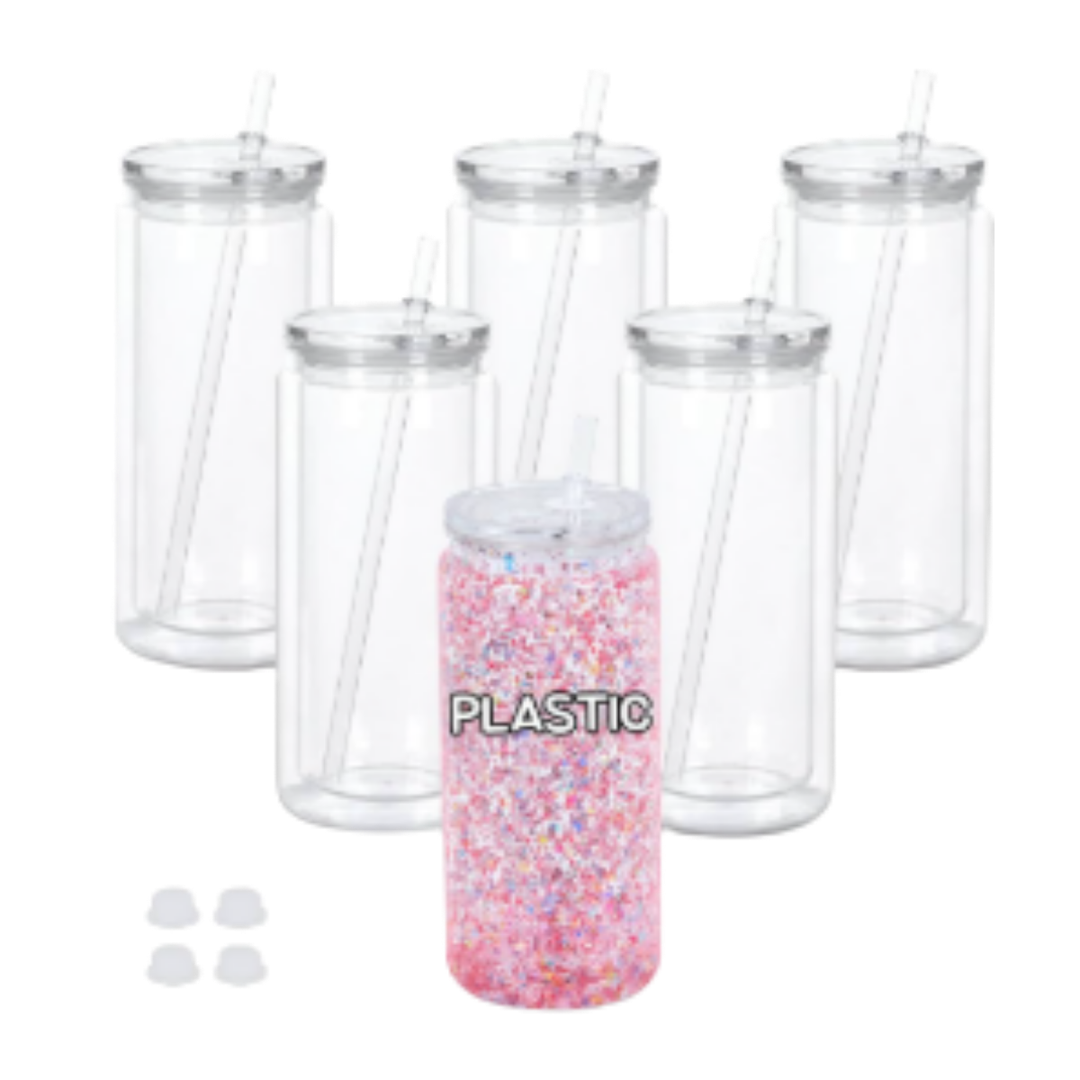20oz Acrylic Snow Globe Blanks - 6pk