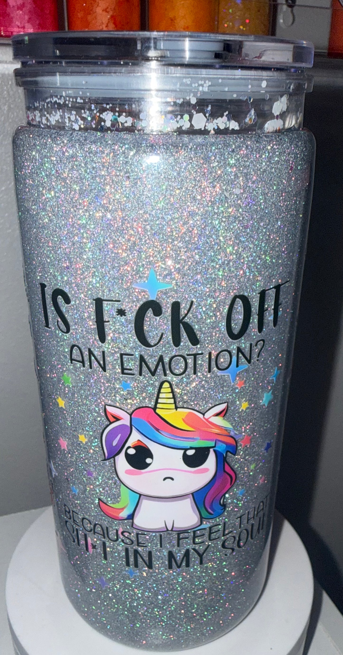 Unicorn Dry Snow Globe