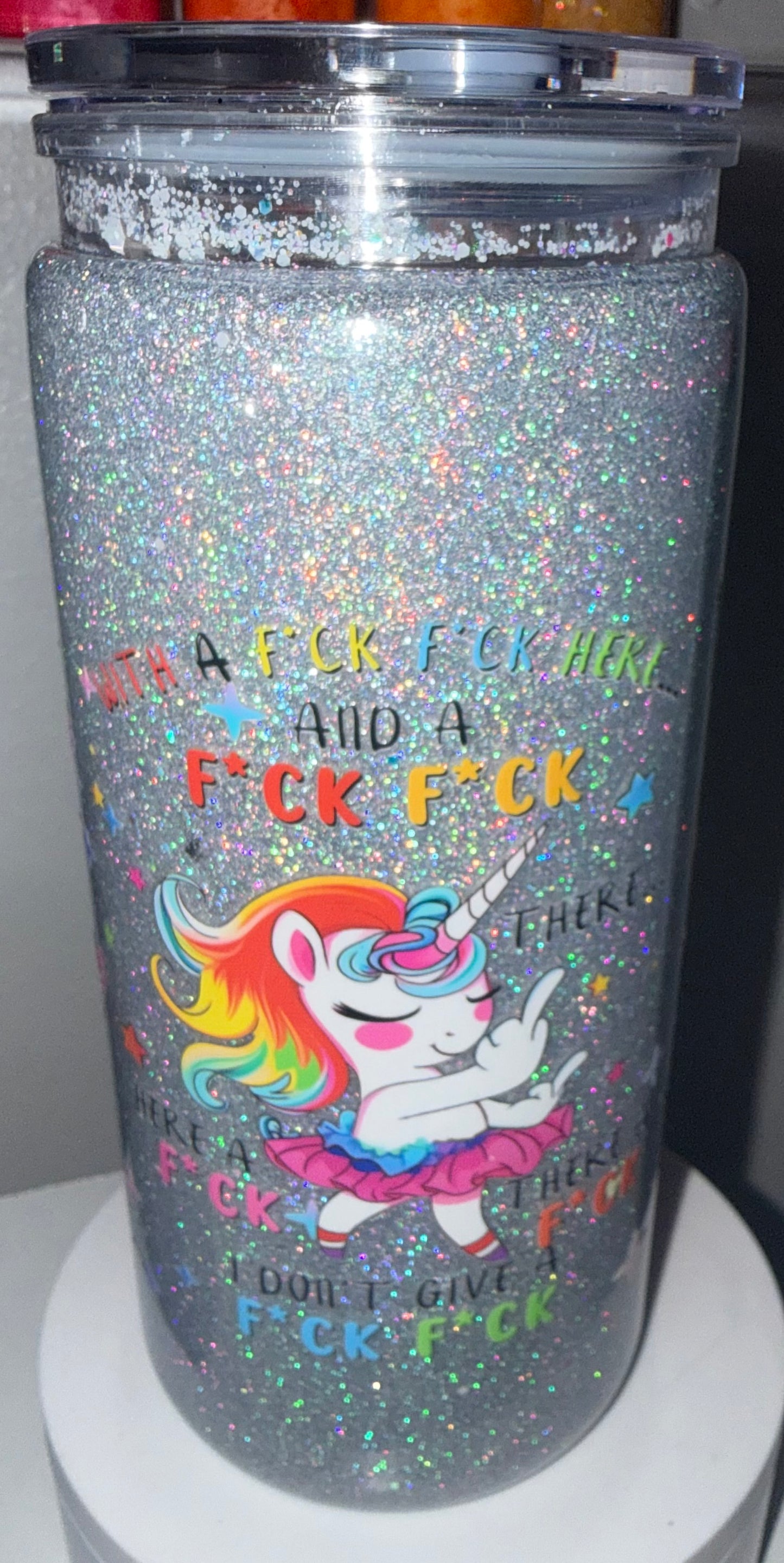 Unicorn Dry Snow Globe