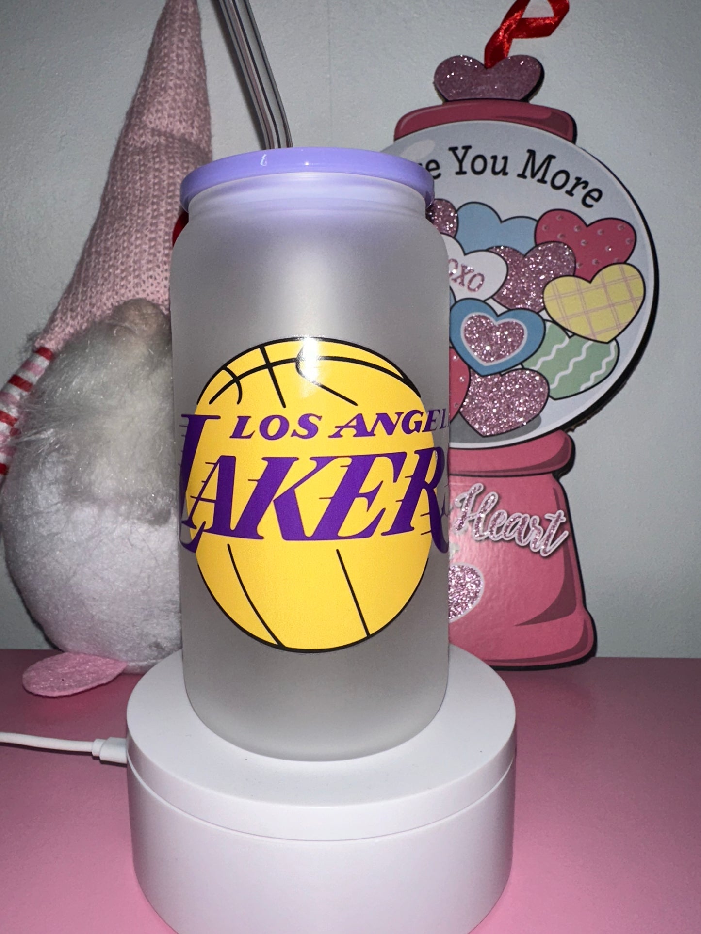 HK Basketball Frosted Glass Tumbler