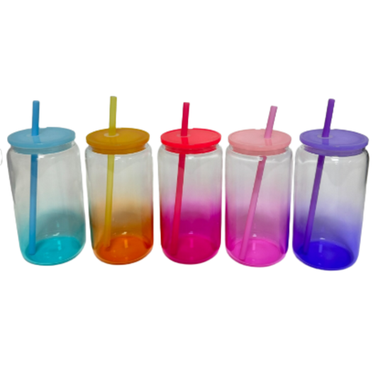 Ombre Glass Colored Tumblers