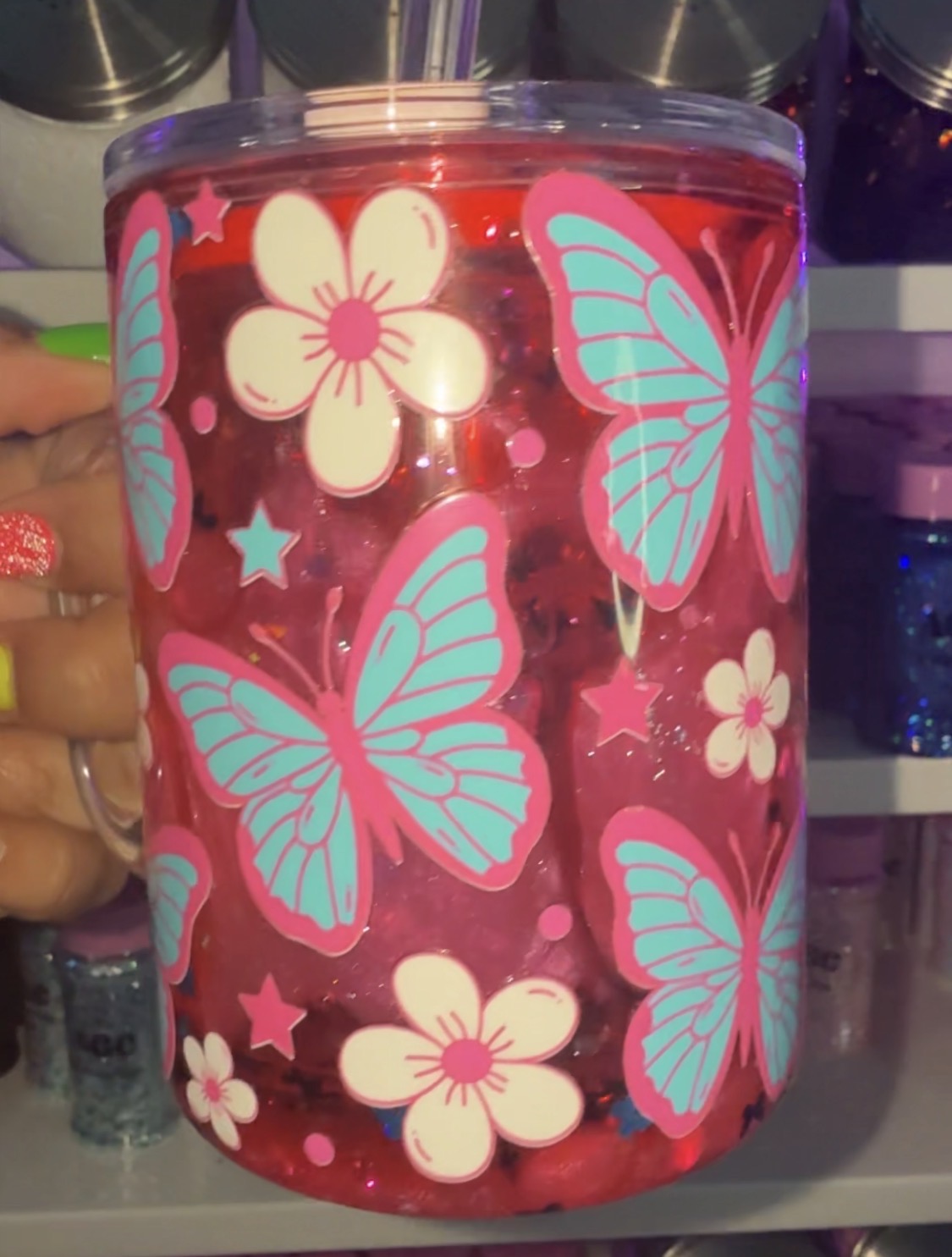 Butterfly Mug Snow Globe Tumbler