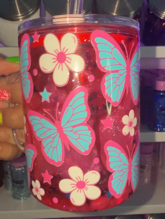 Butterfly Mug Snow Globe Tumbler