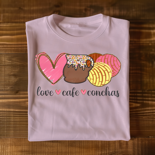 Love Coffee Conchas T-shirt