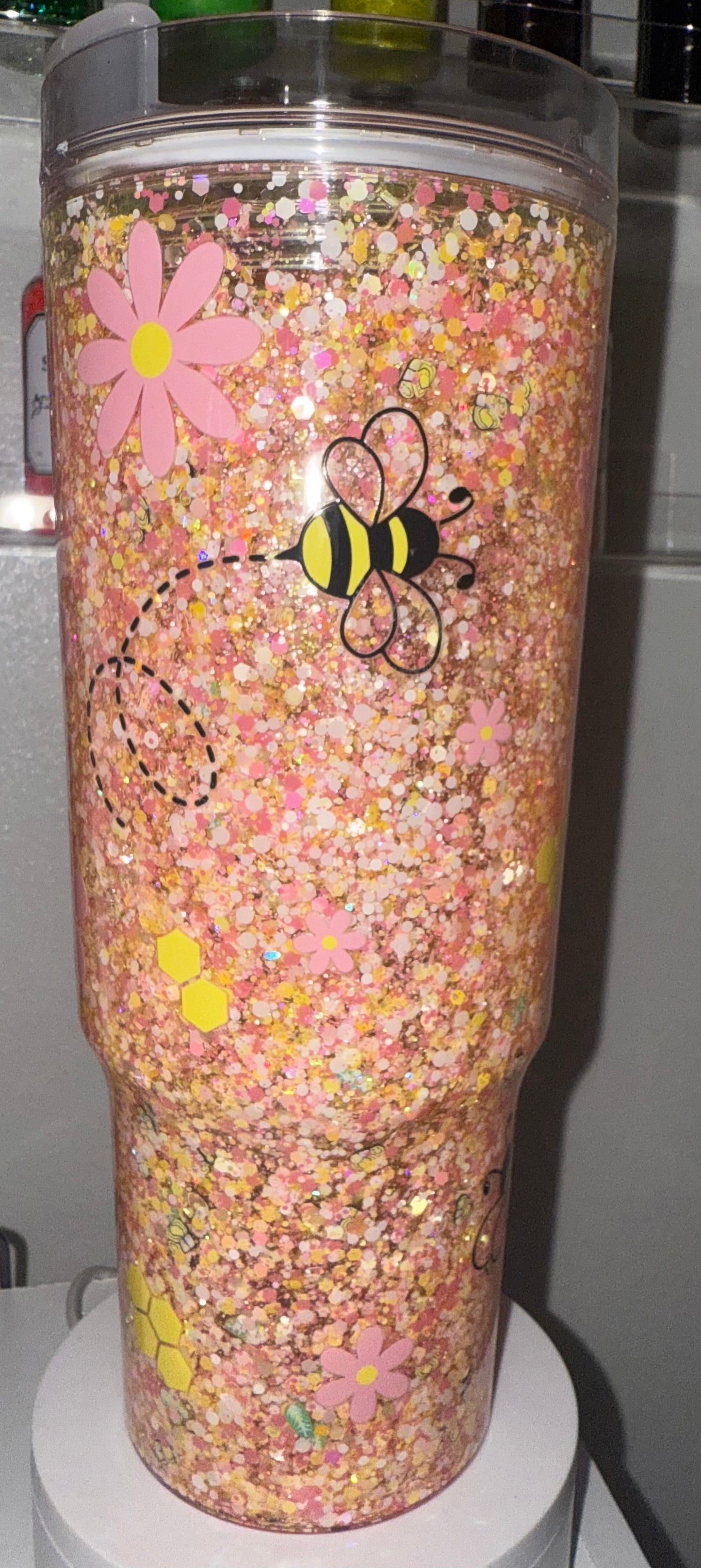 Honey Bee Glitter Tumbler