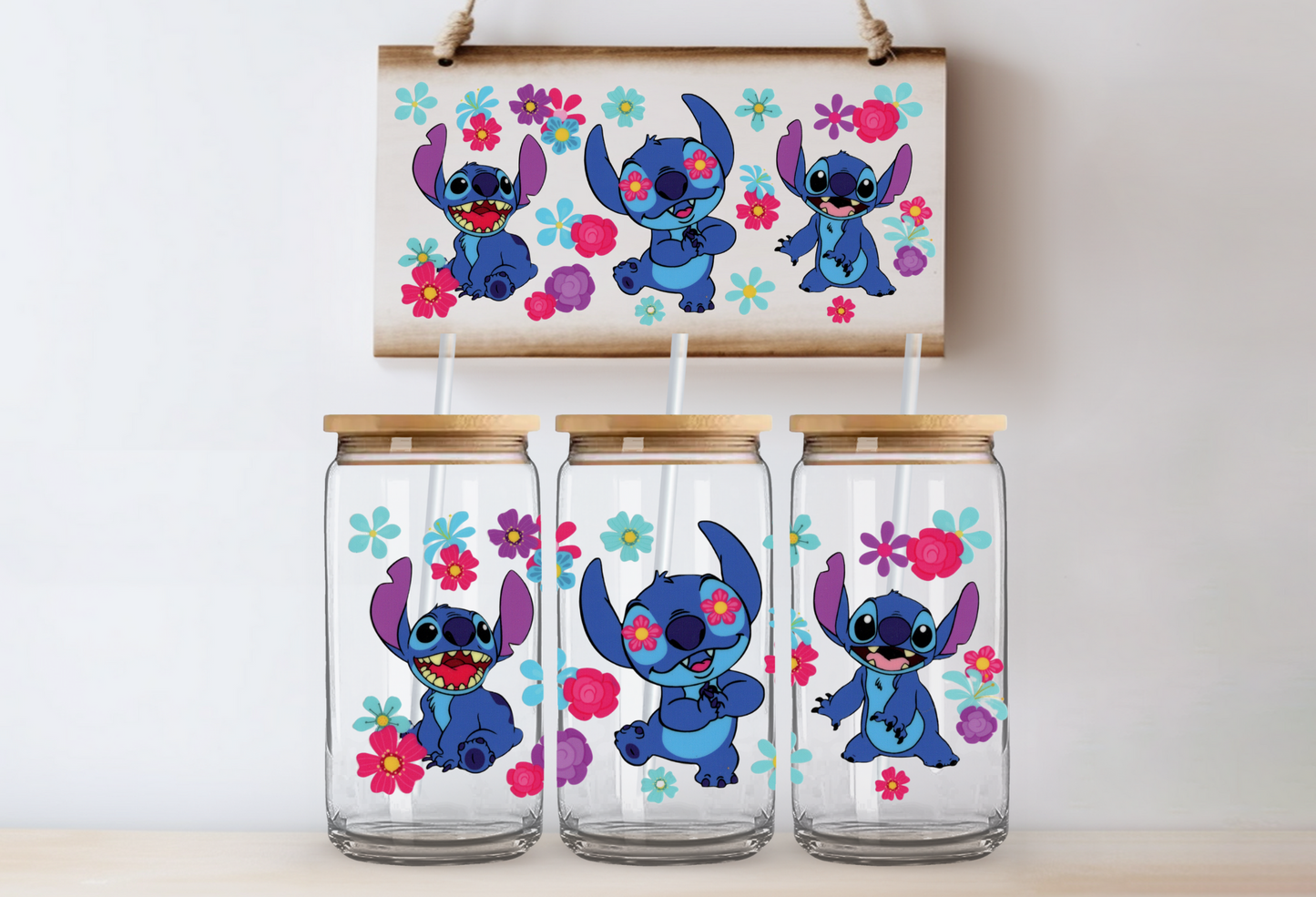 Blue Alien with Flowers