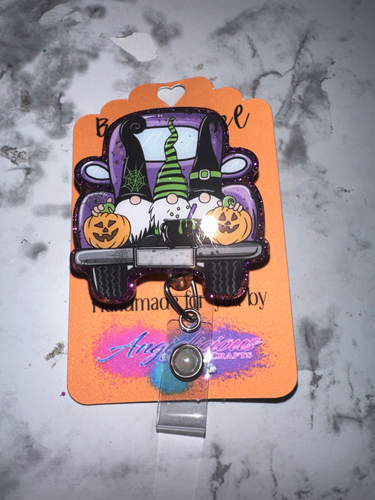 Halloween Gnomes Badge Reel