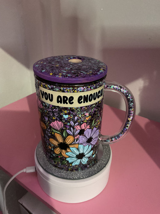 You are Enough Glass Mug Snow Globe
