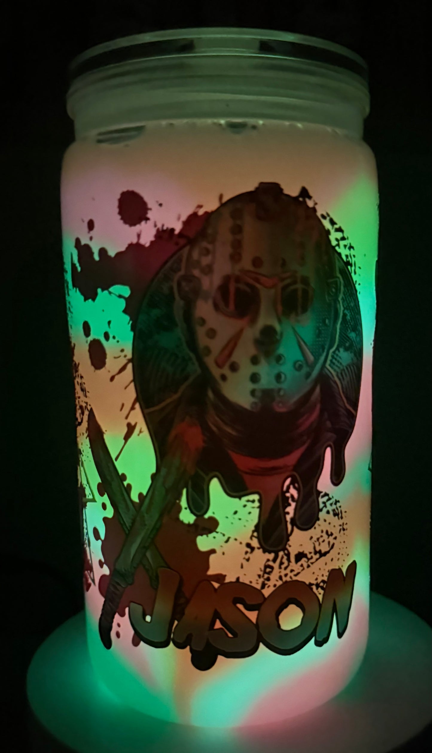 Jason glow in the dark paint snow globe