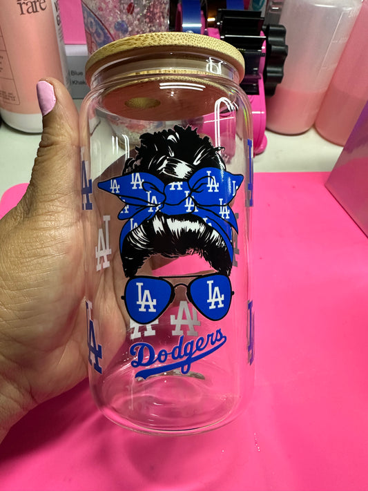 LA Dodgers Glass Tumbler