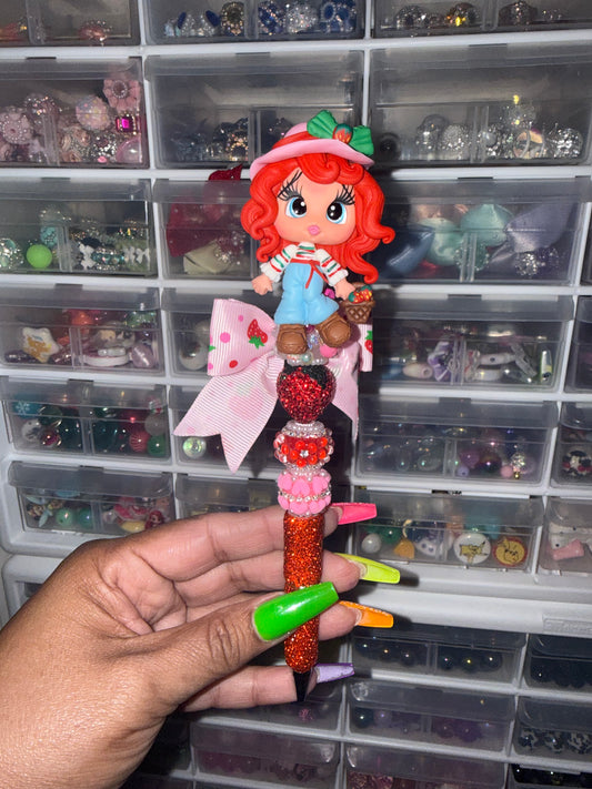 Strawberry Clay Doll Pen