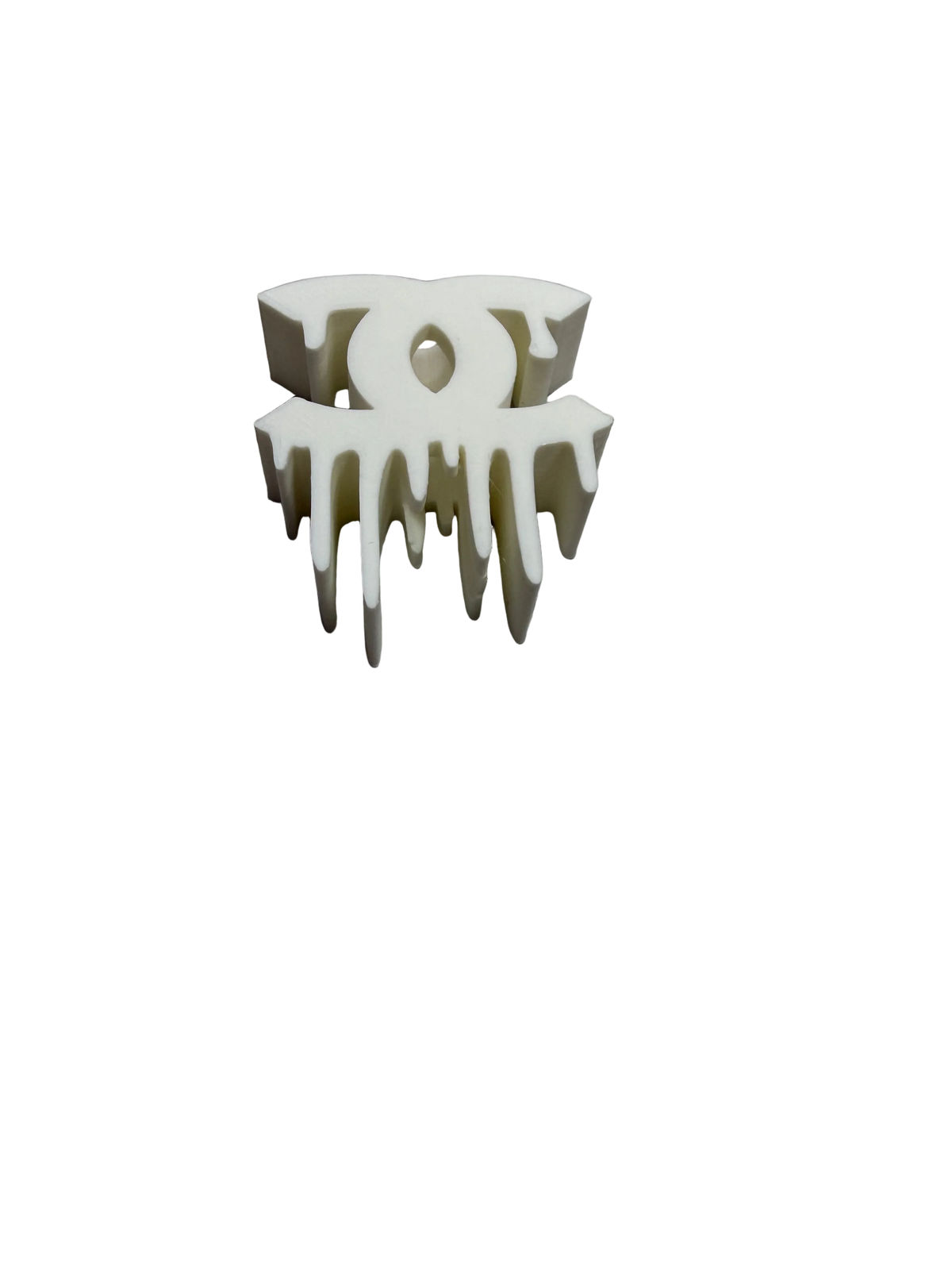 White CC 3D Straw Topper