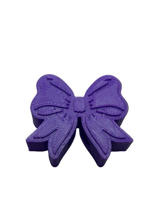 Dark Purple Bow 3D Topper