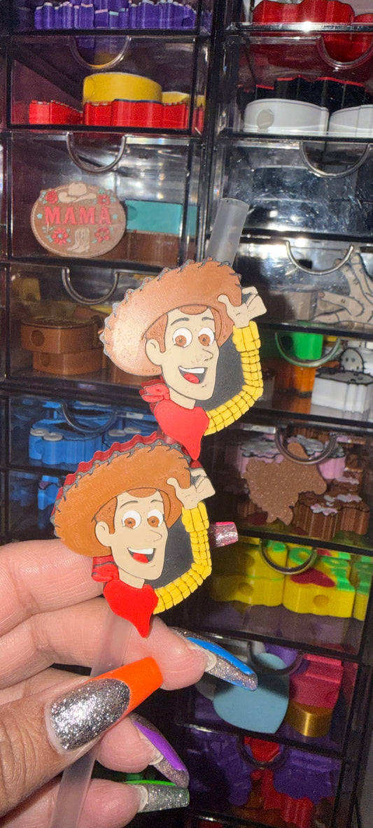 Woody 3D Straw Topper