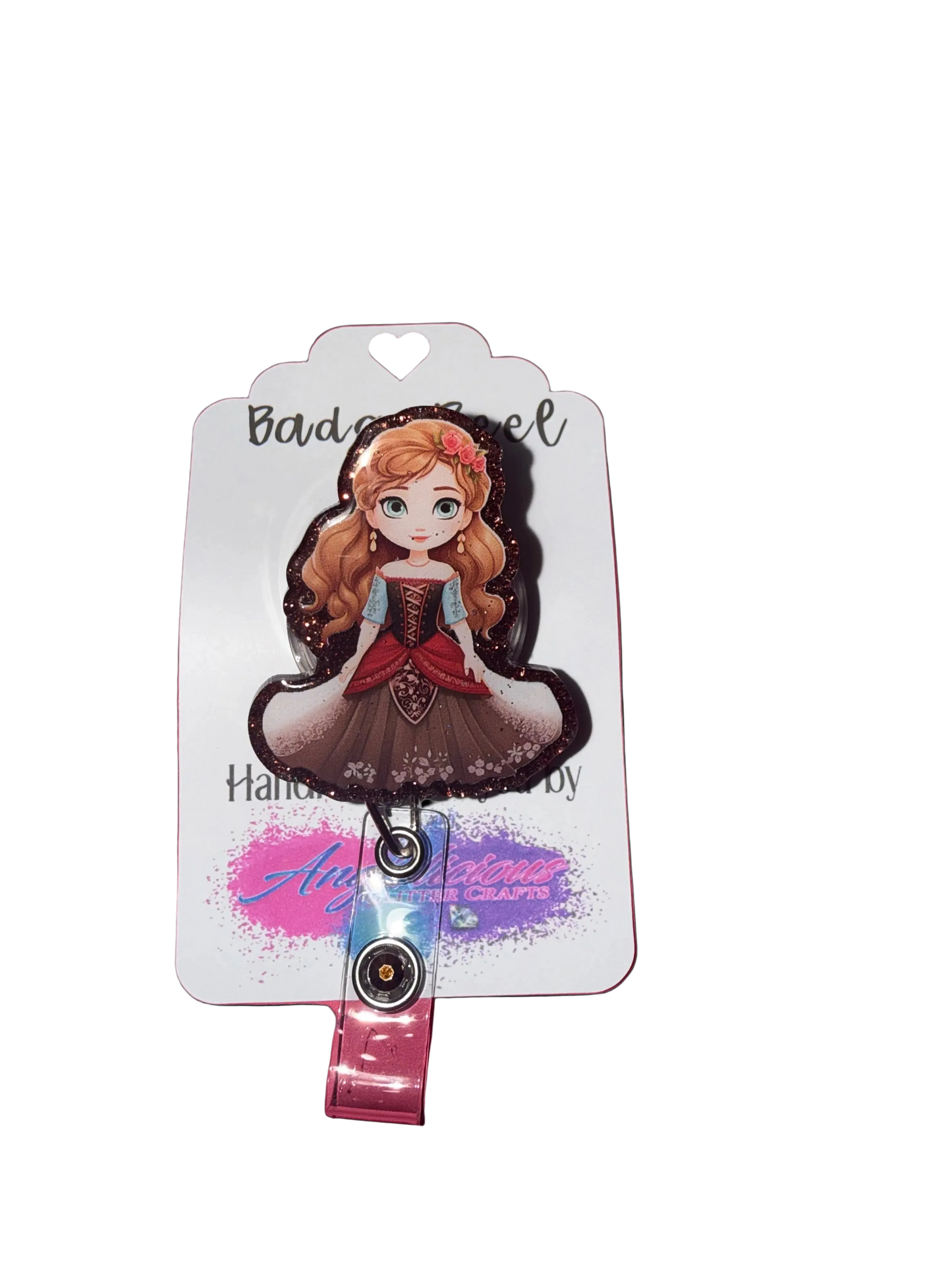 Princess Glitter Badge Reel
