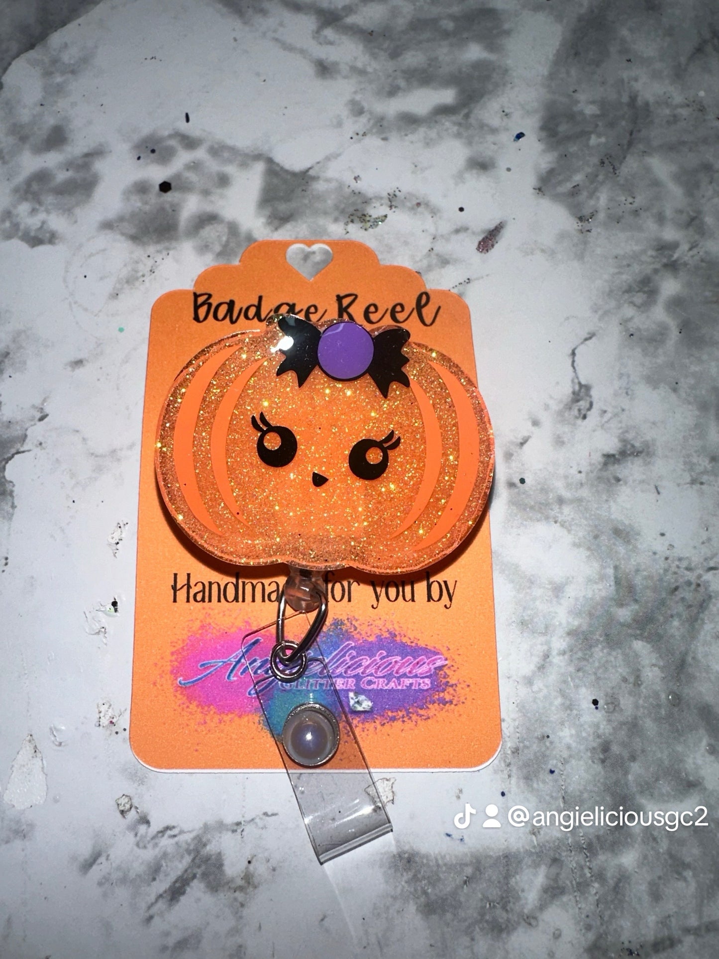 Cute Pumpkin Badge Reel