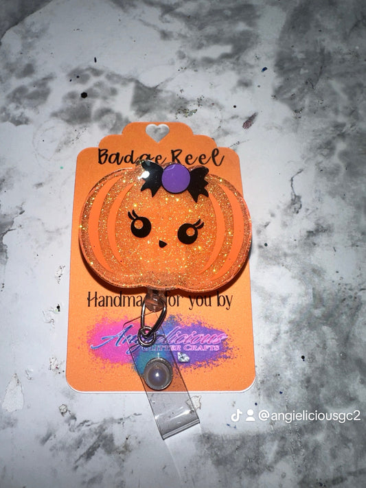 Cute Pumpkin Badge Reel