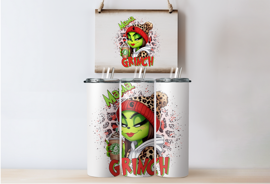 Brown Grinchy Girl Tumbler 2