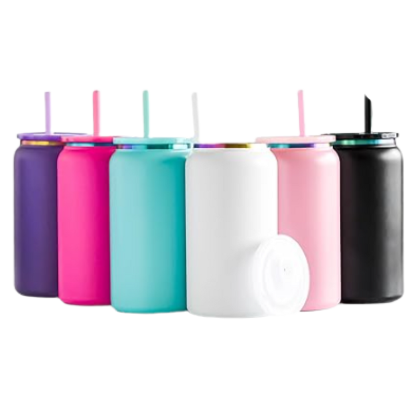 Stainless Steel Tumbler with Holographic Band at the Top