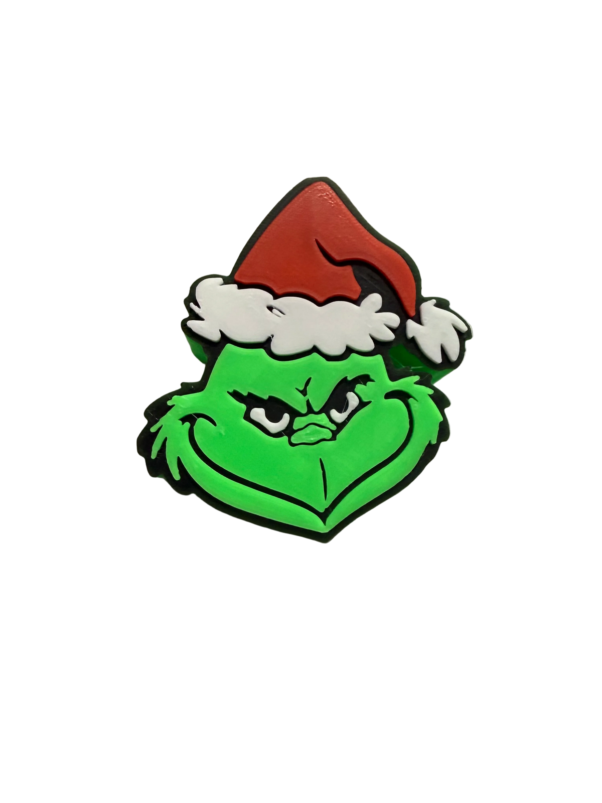 Grinch Red Santa Hat 3D Straw Topper