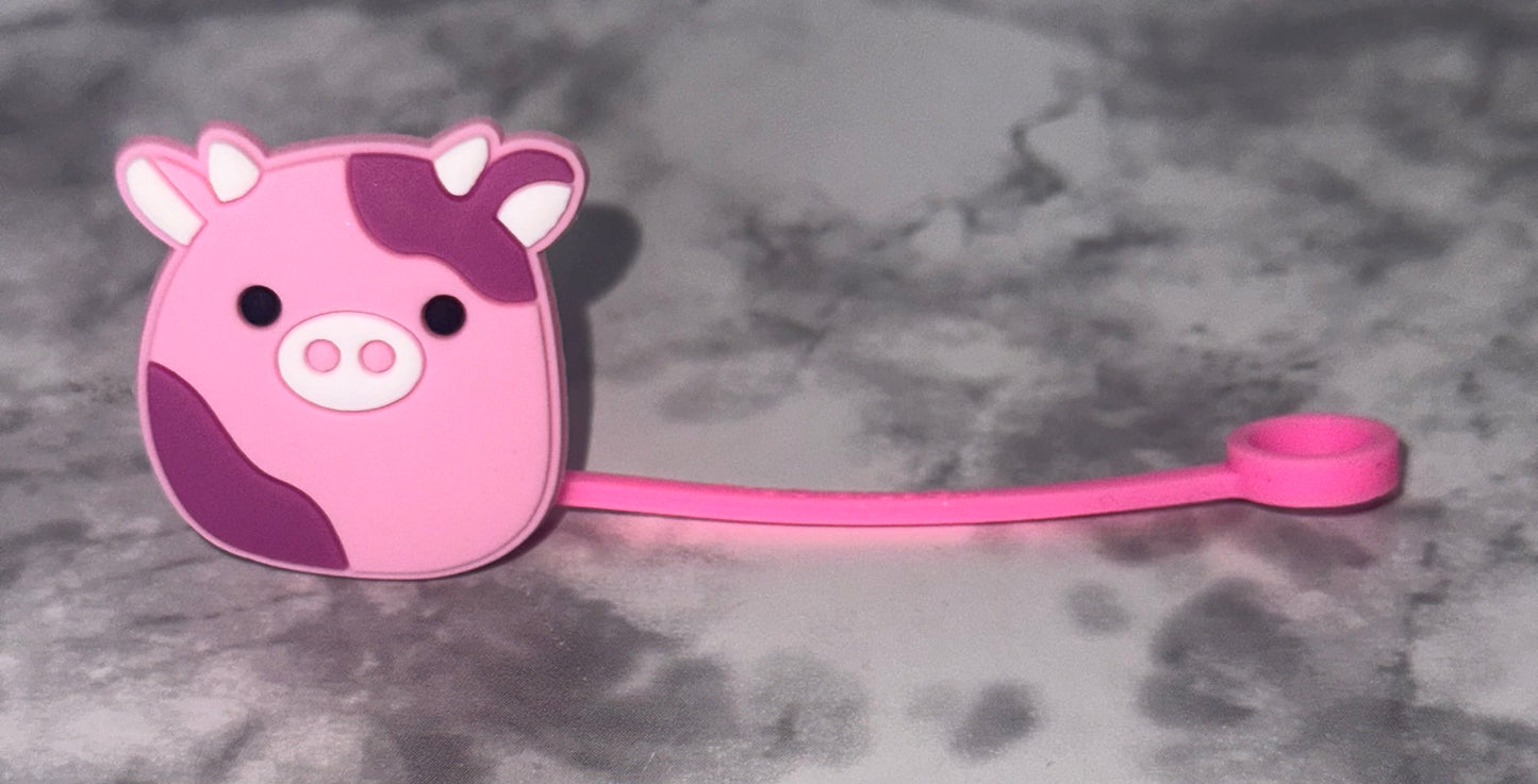 Pink Pig Straw Topper