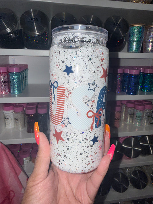 USA Glitter Snow Globe
