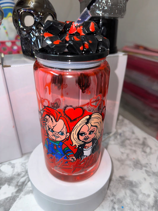 Horror Couple Drip Tumbler