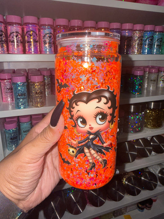 Halloween Betty Glitter Snow Globe