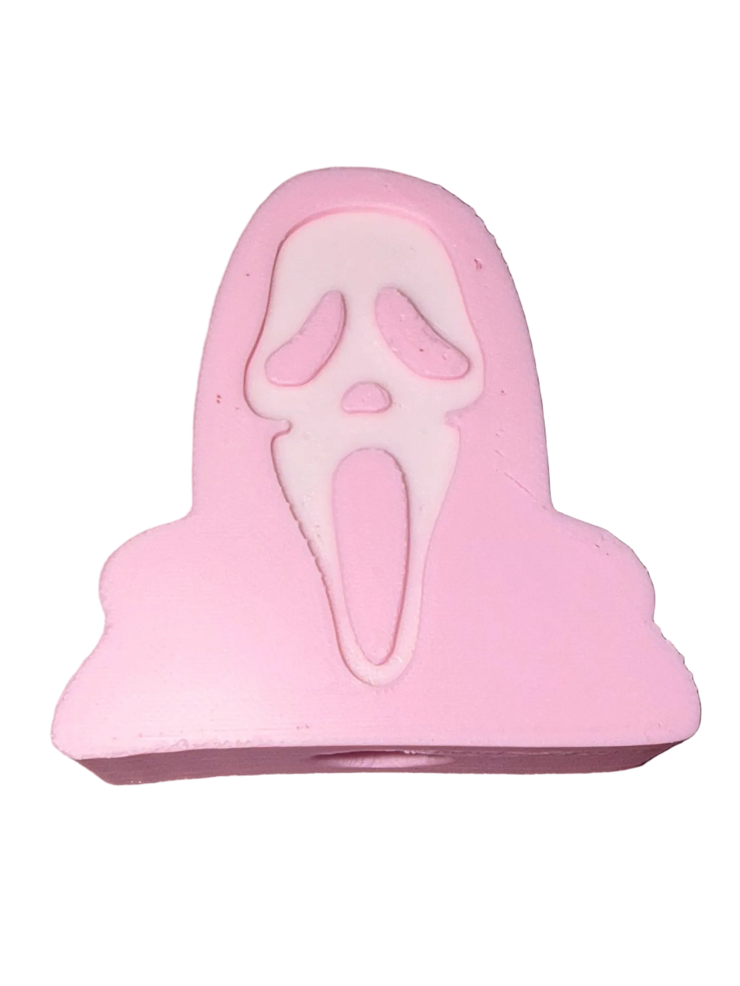 Pink Ghostface 3D Straw Topper