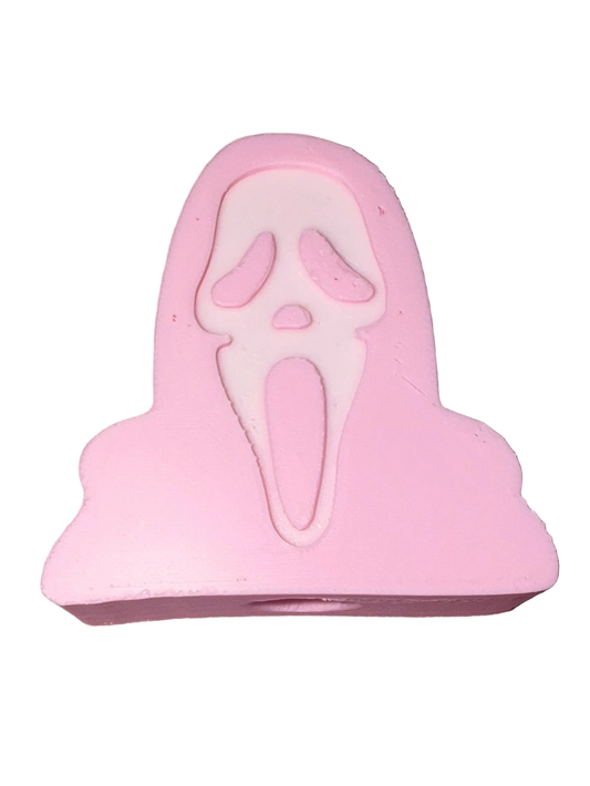 Pink Ghostface 3D Straw Topper