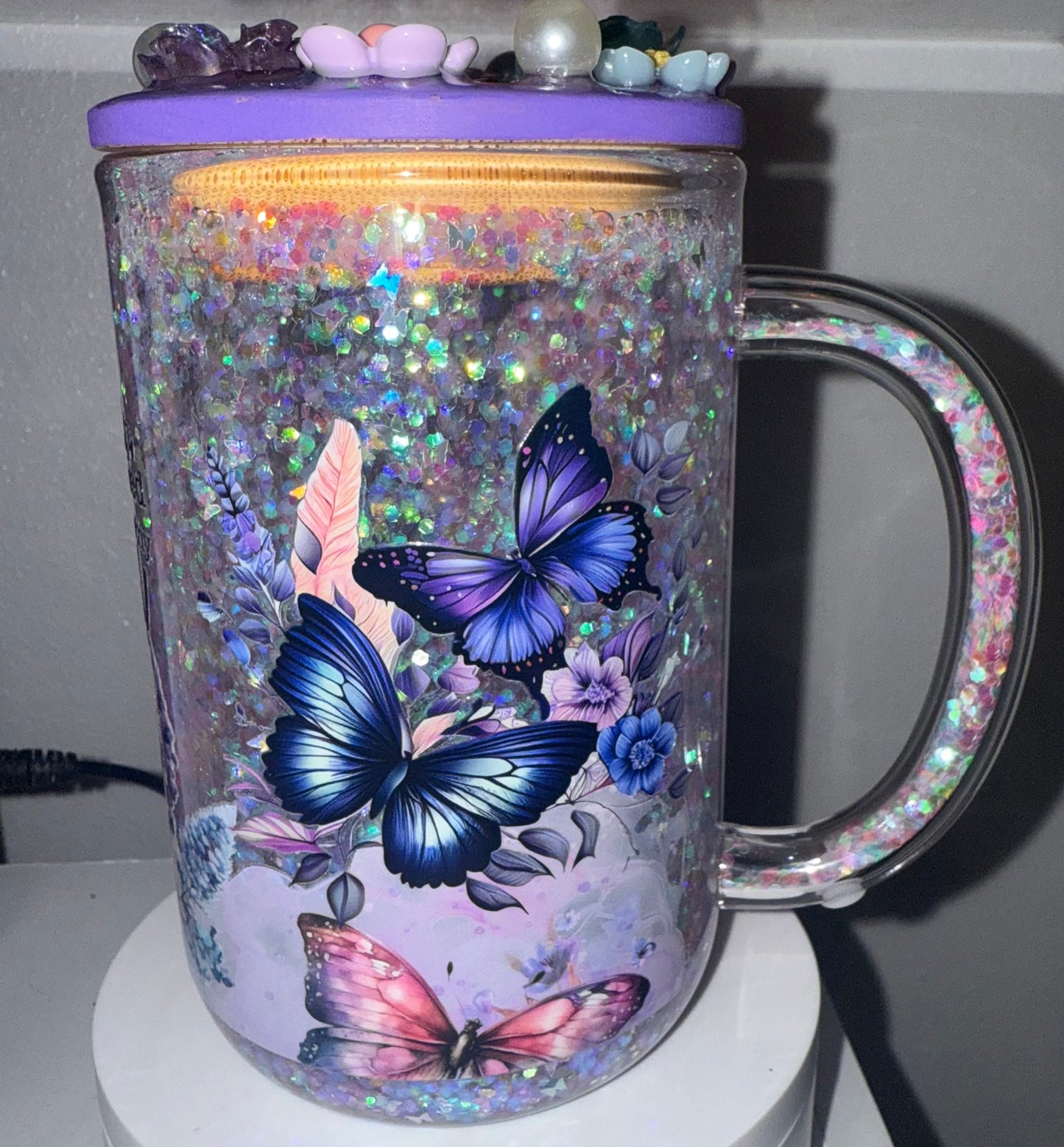 Mama/Butterflies Mug Snow Globe