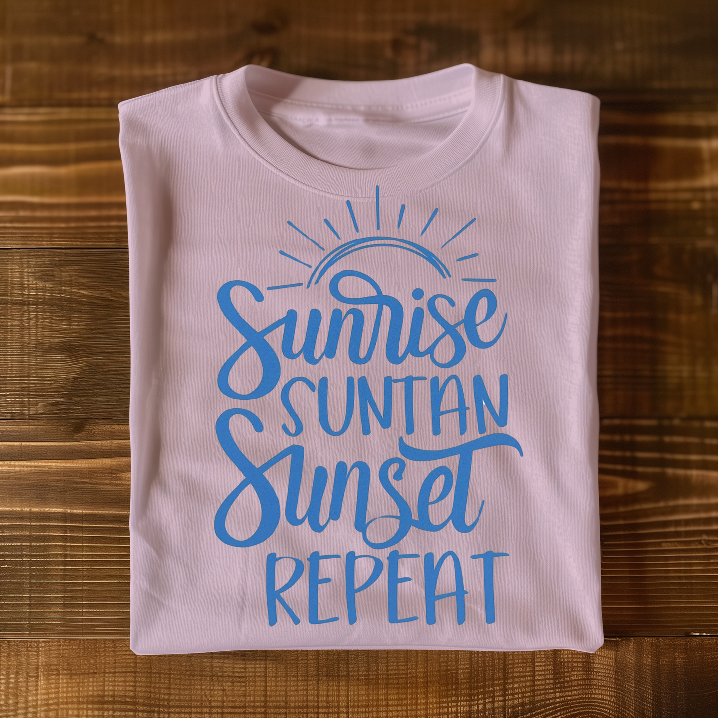 Sunrise Suntan Sunset Repeat T-shirt